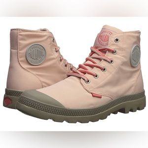 Palladium Pampa Puddle Lite Waterproof Shoes/Boots in peach pink and khaki